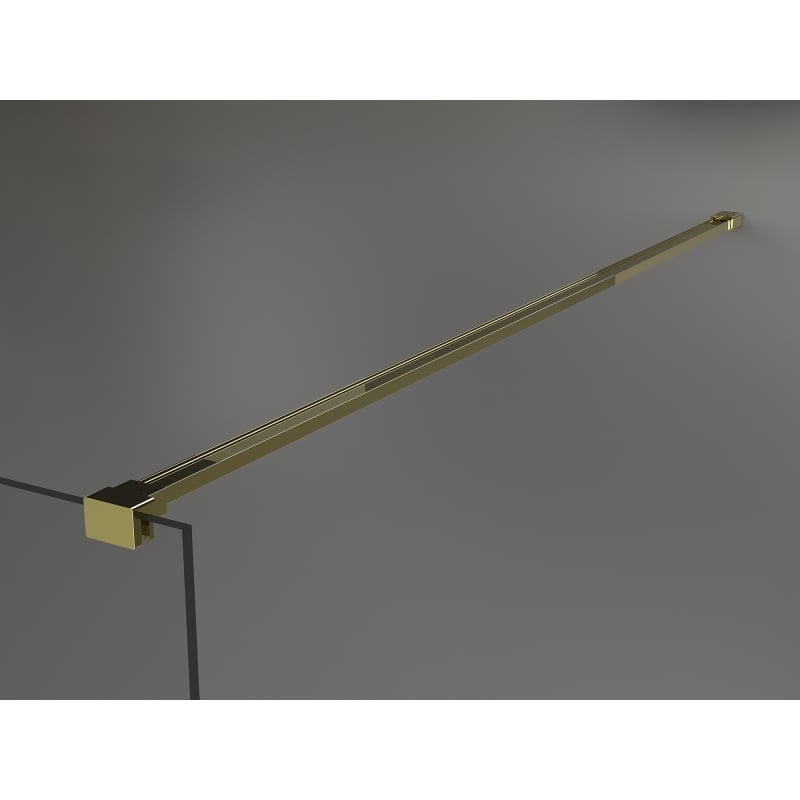 Mexen Kioto Walk-in Shower Wall 110 x 200 cm, Transparent/Frosted 8 mm, Gold - 800-110-101-50-35