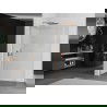 Mexen Kioto-R L abgerundete Duschwand Walk-in 80 x 200 cm, transparent, gebürstetes Kupfer - 800-080-103-65-06