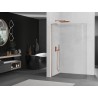 Mexen Kioto-R L ümar Walk-in dušisein 80 x 200 cm, läbipaistev, harjatud vask - 800-080-103-65-06