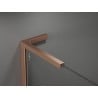 Mexen Kioto L paroi de douche arrondie Walk-in 90 x 200 cm, transparente, laiton brossé - 800-090-103-65-06