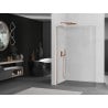 Mexen Kioto-R L paroi de douche arrondie Walk-in 120 x 200 cm, transparent, cuivre brossé - 800-120-103-65-06