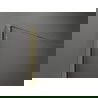 Mexen Kioto divisória de chuveiro Walk-in 50 x 200 cm, moldura preta 8 mm, dourada - 800-050-101-50-70