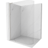 Mexen Kioto-R L paroi de douche arrondie Walk-in 110 x 200 cm, transparent, nickel brossé - 800-110-103-97-06