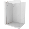 Mexen Kioto L paroi de douche arrondie Walk-in 90 x 200 cm, transparente, or rose - 800-090-103-60-06
