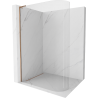 Mexen Kioto-R L gebogen inloopdouchewand 90 x 200 cm, transparant, roze goud - 800-090-103-60-06