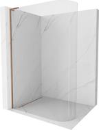 Mexen Kioto-R L ümar walk-in dušisein 100 x 200 cm, läbipaistev, roosa kuld - 800-100-103-60-06