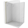 Mexen Kioto-R L Duschwand abgerundet Walk-in 80 x 200 cm, transparent, gold - 800-080-103-50-06