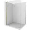 Mexen Kioto L paroi de douche arrondie Walk-in 90 x 200 cm, transparent, doré - 800-090-103-50-06