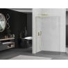 Mexen Kioto L paroi de douche arrondie Walk-in 90 x 200 cm, transparent, doré - 800-090-103-50-06