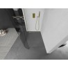 Mexen Kioto-R L ümara dušisein Walk-in 80 x 200 cm, läbipaistev, kuldne harjatud - 800-080-103-55-06