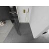 Mexen Kioto-R L Duschwand abgerundet Walk-in 90 x 200 cm, transparent, gebürstet gold - 800-090-103-55-06