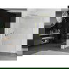 Mexen Kioto-R L gebogen Walk-in douchescherm 110 x 200 cm, transparant, goud geborsteld - 800-110-103-55-06