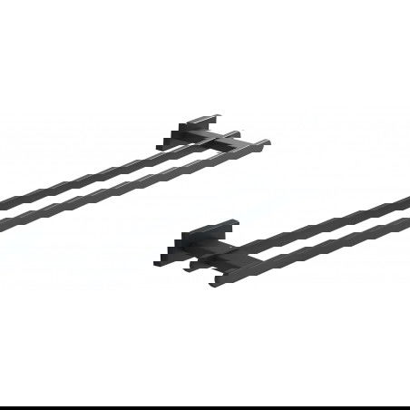 Mexen Arno cabide duplo para toalhas, preto - 7020725-70