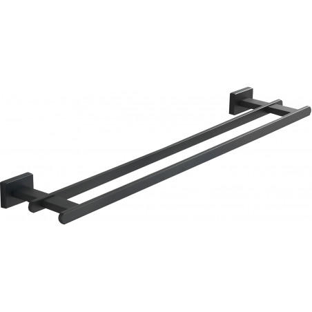 Mexen Arno doble toallero, negro - 7020725-70