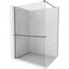 Mexen Kioto+ shower screen with shelf Walk-in 75 x 200 cm, transparent, gun metal - 800-075-121-95-00