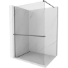 Mexen Kioto+ shower screen with Walk-in shelf 115 x 200 cm, transparent, gun metal - 800-115-121-95-00
