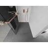 Mexen Kioto+ Duschwand mit Walk-in Regal 90 x 200 cm, transparent, gebürstetes Kupfer - 800-090-121-65-00