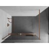 Mexen Kioto+ Duschwand mit Walk-in Regal 90 x 200 cm, transparent, gebürstetes Kupfer - 800-090-121-65-00