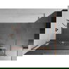Mexen Kioto+ Duschwand mit Walk-in-Regal 100 x 200 cm, transparent, gebürstetes Messing - 800-100-121-65-00