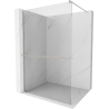 Mexen Kioto+ douchewand met plank Walk-in 100 x 200 cm, transparant, geborsteld nikkel - 800-100-121-97-00