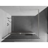 Mexen Kioto+ Walk-in Shower Wall with Shelf 120 x 200 cm, Transparent, Brushed Nickel - 800-120-121-97-00