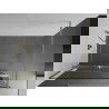 Mexen Kioto+ Duschwand mit Regal Walk-in 140 x 200 cm, transparent, gebürstetes Gold - 800-140-121-55-00
