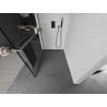 Mexen Kioto+ Duschwand mit Regal Walk-in 130 x 200 cm, schwarzer Rahmen, gebürstet Gun Gray - 800-130-121-66-70