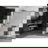 Mexen Kioto+ douchewand met plank Walk-in 90 x 200 cm, zwart frame, gun metal - 800-090-121-95-70