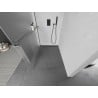Mexen Kioto+ shower panel with Walk-in shelf 130 x 200 cm, frost, brushed gun gray - 800-130-121-66-30