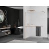 Mexen Kioto+ Pregrada za tuš s policom Walk-in 80 x 200 cm, mraz, četkana bakar - 800-080-121-65-30