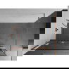 Mexen Kioto+ Duschwand mit Ablage Walk-in 110 x 200 cm, schwarzer Rahmen, gebürstetes Kupfer - 800-110-121-65-70