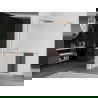 Mexen Kioto+ Duschwand mit Walk-in Regal 140 x 200 cm, satiniert, gebürstetes Messing - 800-140-121-65-30