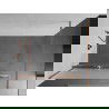 Mexen Kioto+ Duschwand mit Walk-in Regal 140 x 200 cm, satiniert, gebürstetes Messing - 800-140-121-65-30