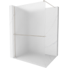 Mexen Kioto+ Duschewand mit Walk-in-Regal 70 x 200 cm, frosted, gebürsteter Nickel - 800-070-121-97-30
