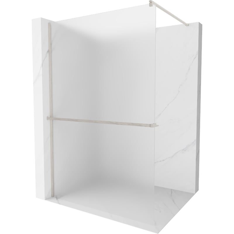 Mexen Kioto+ dušisein riiuliga Walk-in 100 x 200 cm, härmatis, harjatud nikkel - 800-100-121-97-30