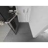 Mexen Kioto+ Duschwand mit Regal Walk-in 120 x 200 cm, schwarzer Rahmen, gebürstetes Nickel - 800-120-121-97-70