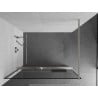 Mexen Kioto+ shower wall with shelf Walk-in 130 x 200 cm, black frame, brushed nickel - 800-130-121-97-70