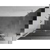 Mexen Kioto+ Douchewand met plank Walk-in 140 x 200 cm, zwarte lijst, geborsteld nikkel - 800-140-121-97-70