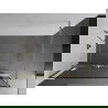 Mexen Kioto+ douchewand met plank Walk-in 100 x 200 cm, zwart frame, geborsteld goud - 800-100-121-55-70