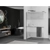 Mexen Kioto+ paroi de douche avec étagère Walk-in 100 x 200 cm, transparent/opaque, gris gun métalisé - 800-100-121-66-35