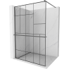 Mexen Kioto+ shower screen with shelf Walk-in 80 x 200 cm, black pattern, gun metal - 800-080-121-95-78