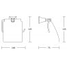 Mexen Dalia Toilettenpapierhalter, gold - 7017333-50