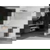 Mexen Kioto+ Duschwand mit Ablage Walk-in 140 x 200 cm, transparent/frost, gun gray gebürstet - 800-140-121-66-35
