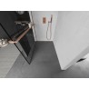Mexen Kioto+ dušisein riiuliga Walk-in 90 x 200 cm, must muster, harjatud vask - 800-090-121-65-78