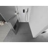 Mexen Kioto+ shower wall with Walk-in shelf 70 x 200 cm, transparent/frosted, gun metal - 800-070-121-95-35