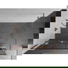 Mexen Kioto+ Duschwand mit einer Walk-in-Säule 140 x 200 cm, schwarzes Muster, gebürstetes Messing - 800-140-121-65-78