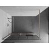 Mexen Kioto+ paroi de douche avec étagère Walk-in 120 x 200 cm, motif noir, nickel brossé - 800-120-121-97-78