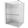 Mexen Kioto+ Duschwand mit Ablage Walk-in 100 x 200 cm, transparent/Frost, Gunmetal - 800-100-121-95-35