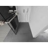 Mexen Kioto+ Duschwand mit Walk-in-Regal 130 x 200 cm, schwarz gemustert, gebürstetes Nickel - 800-130-121-97-78