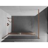 Mexen Kioto+ dušisein riiuliga Walk-in 80 x 200 cm, läbipaistev/jäine, harjatud vask - 800-080-121-65-35